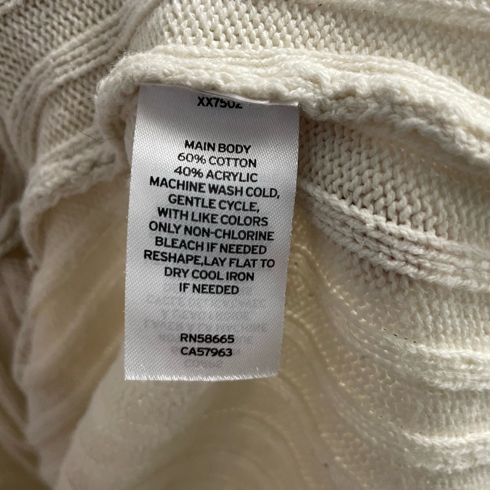 Abound - Ivory V-neck Knit Slouch Over Sized sweater - Picture 4 of 4